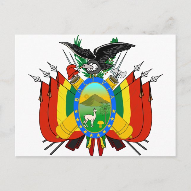 Bolivia Coat of arms BO Postcard (Front)
