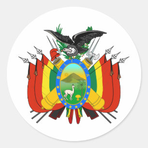 Bolivia Coat Of Arms Classic Round Sticker
