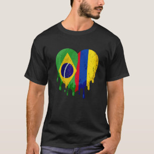 Bolivia Colombia Flag Heart Citizen Grown Patriot T-Shirt