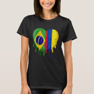 Bolivia Colombia Flag Heart Citizen Grown Patriot T-Shirt