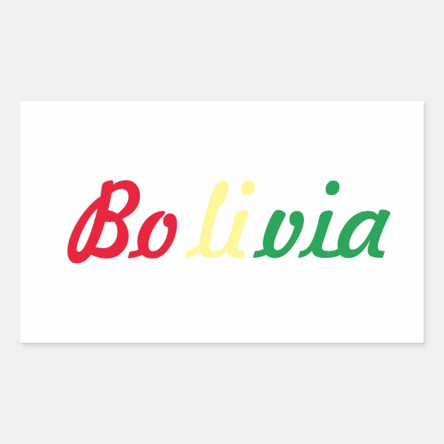 Bolivia Decal Rectangular Sticker (Front)