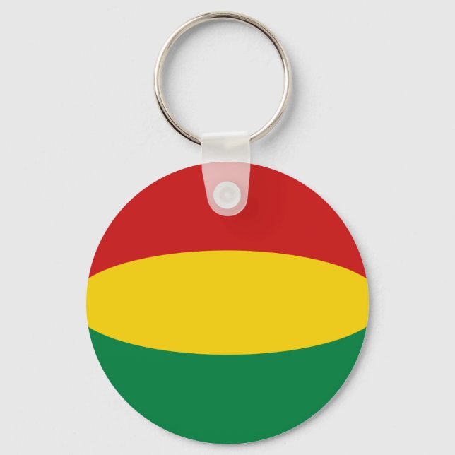 Bolivia Fisheye Flag Keychain (Front)