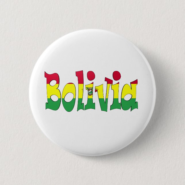 Bolivia Flag 6 Cm Round Badge (Front)