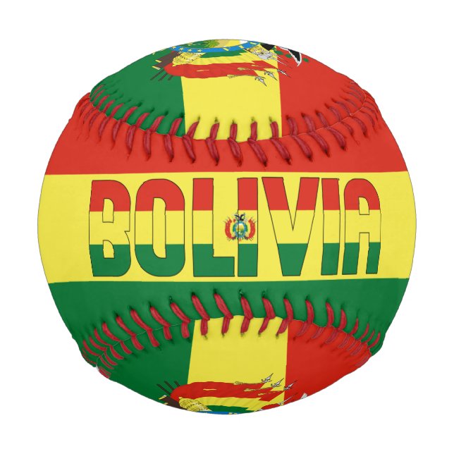 Bolivia Flag and Coat of Arms Patriotic Baseball (Front)