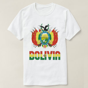 Bolivia Flag and Coat Of Arms Patriotic T-Shirt