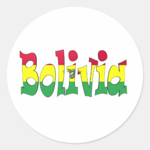 Bolivia Flag Classic Round Sticker