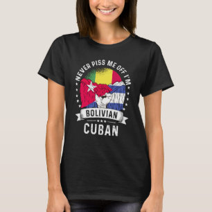 Bolivia Flag Cuba Grown Humor Citizen Pride T-Shirt