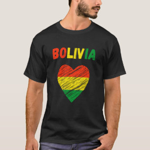 Bolivia Flag Holiday Bolivia Heart Bolivian Flag T-Shirt