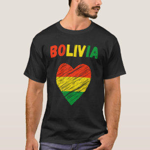 Bolivia Flag Holiday Bolivia Heart Bolivian Flag T-Shirt