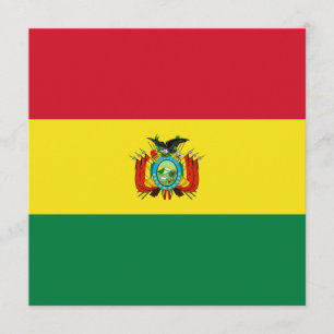 Bolivia Flag Invitation