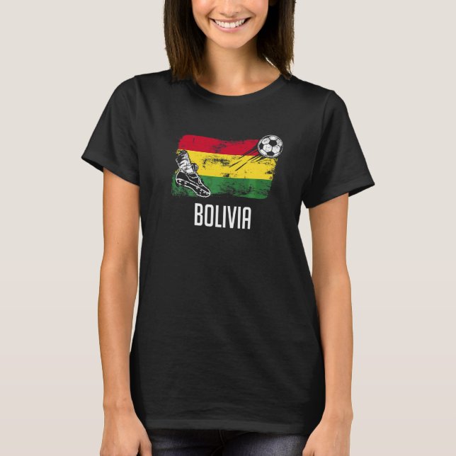 Bolivia Flag Jersey Bolivian Soccer Team Bolivian T-Shirt (Front)