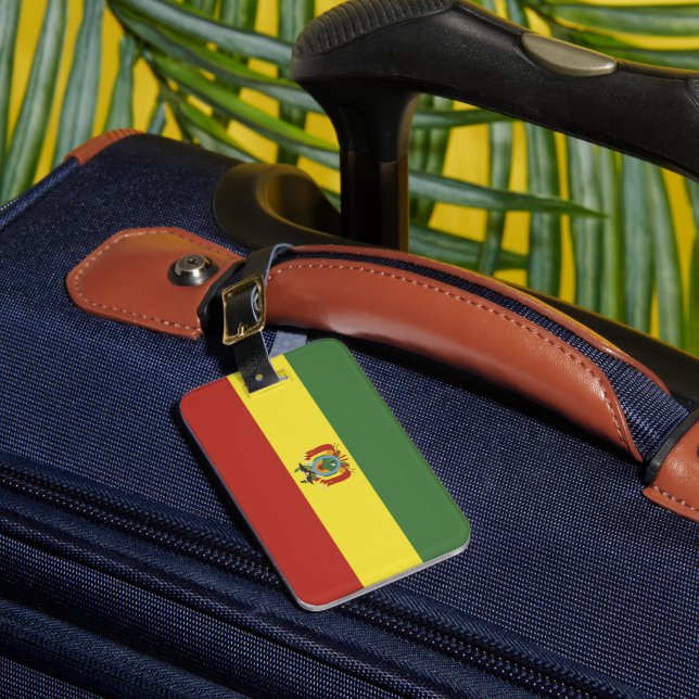 Bolivia flag luggage tag (Front Insitu 1)