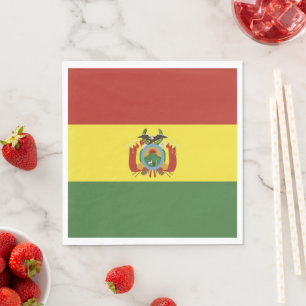 Bolivia flag napkin