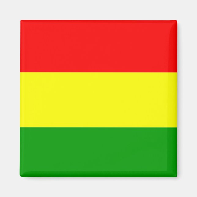 Bolivia: Flag of Bolivia refrigerator magnet (Front)