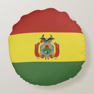 Bolivia flag round cushion