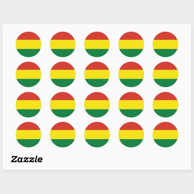 Bolivia flag Sticker (Sheet)