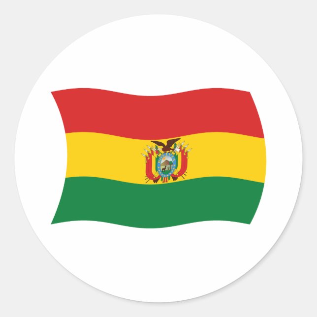 Bolivia Flag Sticker (Front)