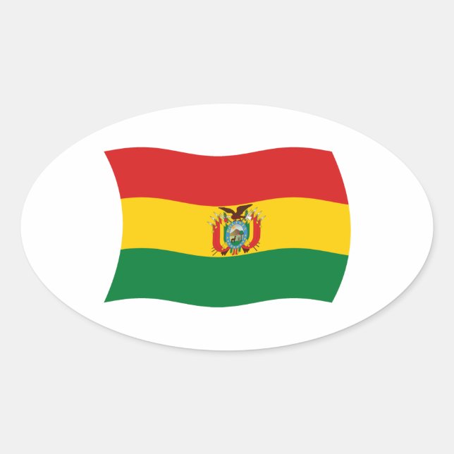 Bolivia Flag Sticker (Front)