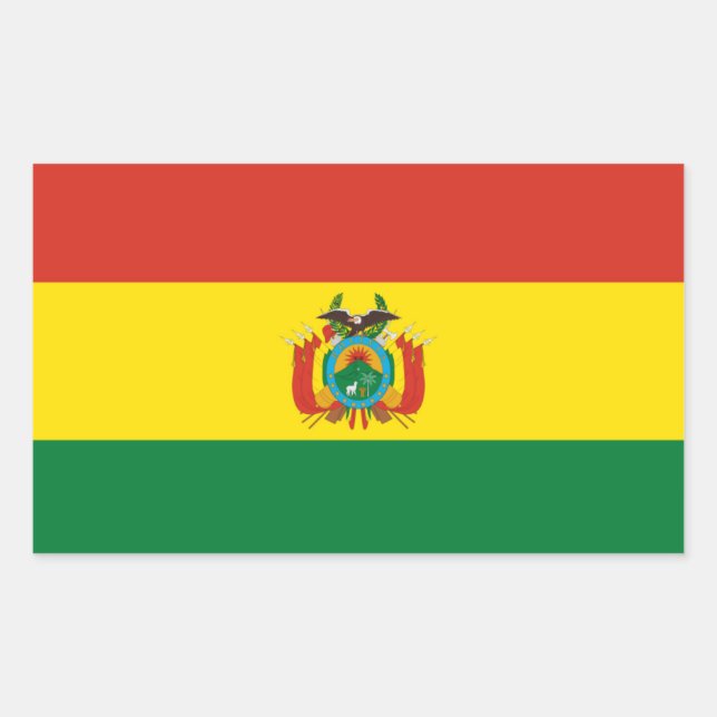 Bolivia* Flag Sticker  Bandera de Bolivia (Front)