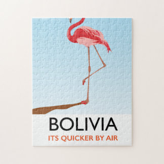 Bolivia Flamingo travel poster Jigsaw Puzzle
