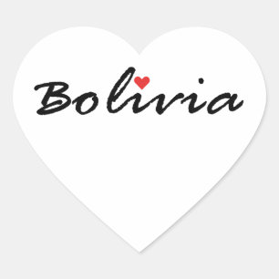 Bolivia. I love Bolivia Heart Sticker
