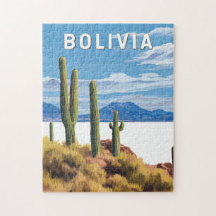 Bolivia Illustration Travel Art Vintage Jigsaw Puzzle