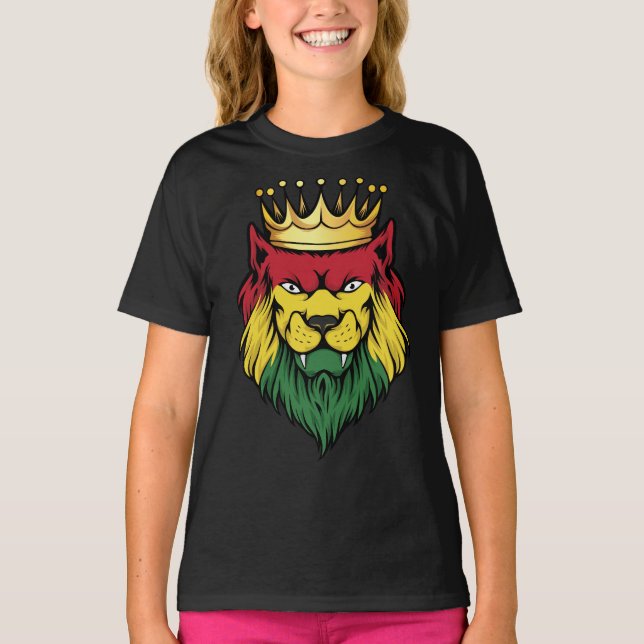 Bolivia Lion King Flag T-Shirt (Front)