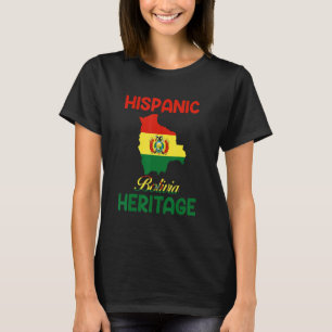 Bolivia map Bolivia Flag Hispanic Heritage Latin m T-Shirt