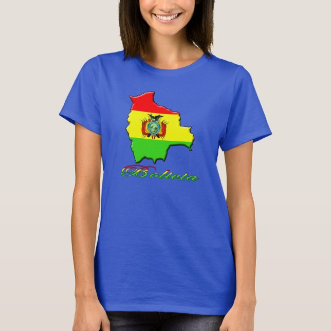 Bolivia Map T Shirt (Front)