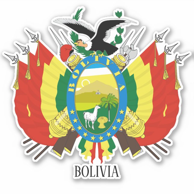 Bolivia National Coat Of Arms Patriotic (Front)