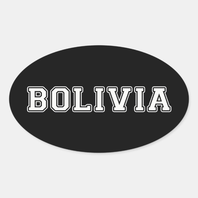 Bolivia Oval Sticker (Front)