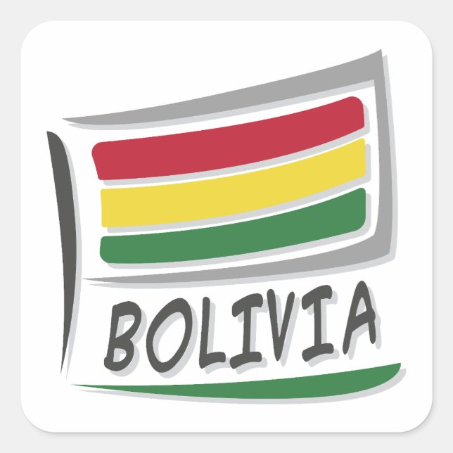 Bolivia  Pride X Flag Square Sticker (Front)