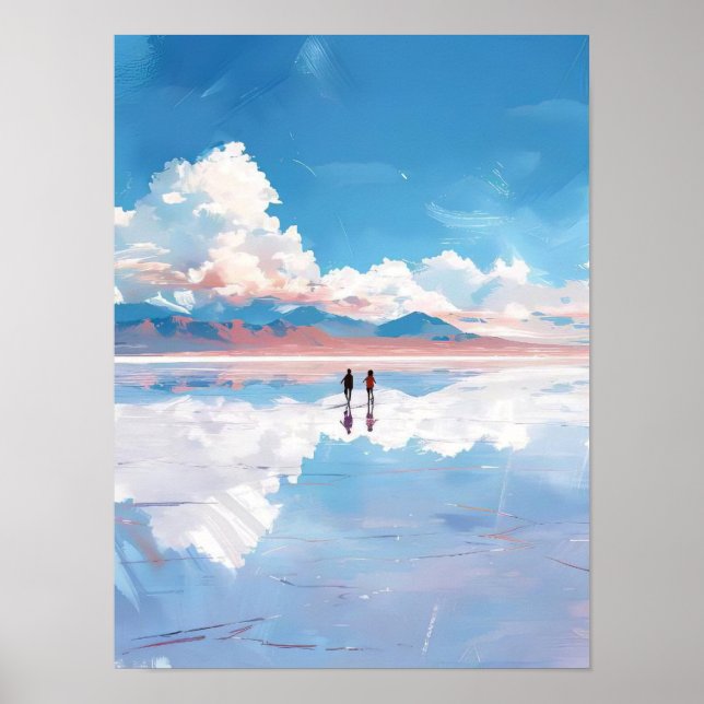 Bolivia Print Bolivia Illustration Uyuni Travel  (Front)