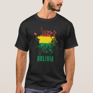 Bolivia Retro Vintage Watercolors Sport Bolivian F T-Shirt