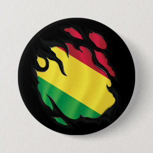 Bolivia Ripped Flag 7.5 Cm Round Badge