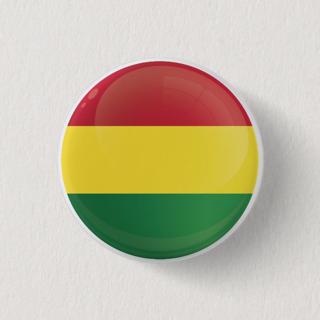 Bolivia  Round Icon Flag  3 Cm Round Badge (Front)
