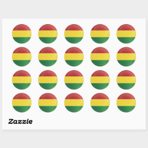 Bolivia  Round Icon Flag  Classic Round Sticker
