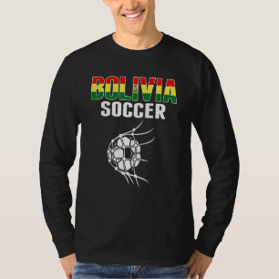 Bolivia Soccer Ball In Net Bolivian Football Supp T-Shirt