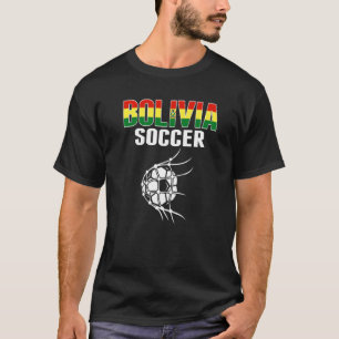 Bolivia Soccer Ball In Net  Bolivian Football Supp T-Shirt