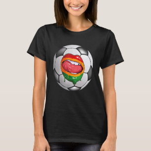 Bolivia Soccer Fan Bolivian Flag Mouth T-Shirt