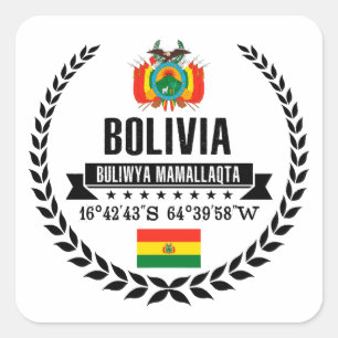 Bolivia Square Sticker