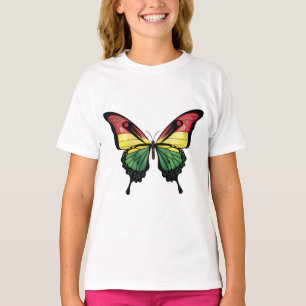 Bolivia Swallowtail Butterfly Flag Sticker T-Shirt