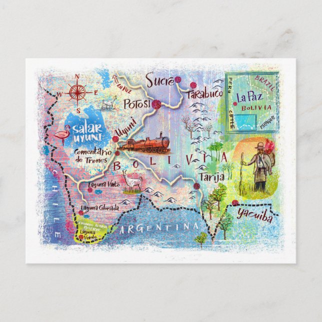" Bolivia: Traveller ... Postcard (Front)