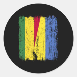 Bolivia Ukraine Half Flag Bolivian Ukrainian Herit Classic Round Sticker