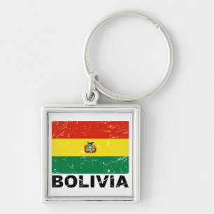 Bolivia Vintage Flag Key Ring