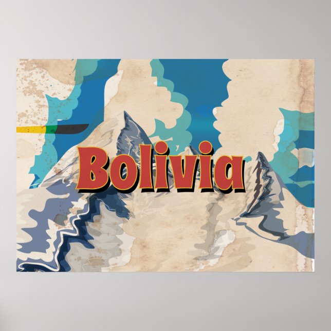 Bolivia Vintage Travel Poster (Front)
