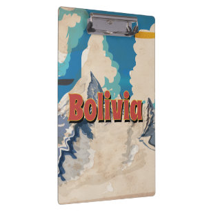 Bolivia Vintage Travel Poster Clipboard