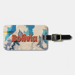 Bolivia Vintage Travel Poster Luggage Tag