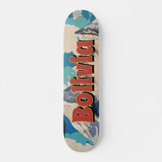 Bolivia Vintage Travel Poster Skateboard