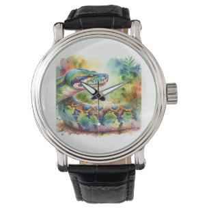 Bolivian anaconda 300724AREF122 - Watercolor Watch
